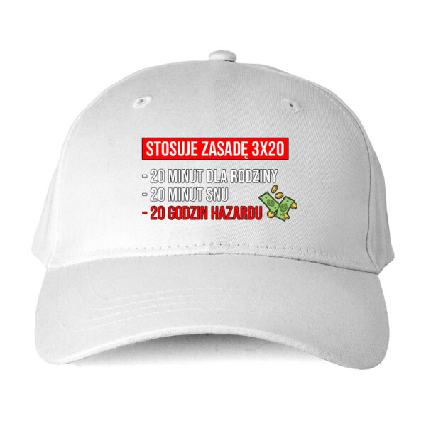 Czapka hobbystyczna dla hazardzisty - stosuje zasade 3x20