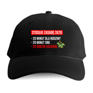 Czapka hobbystyczna dla hazardzisty - stosuje zasade 3x20