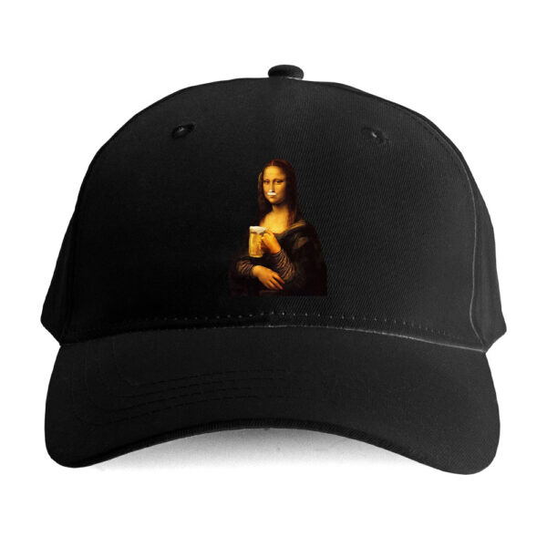 Śmieszna bekowa czapka do chlania - mona lisa