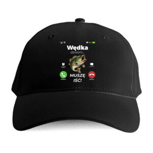 Śmieszna czapka wędkarska - wędka dzwoni