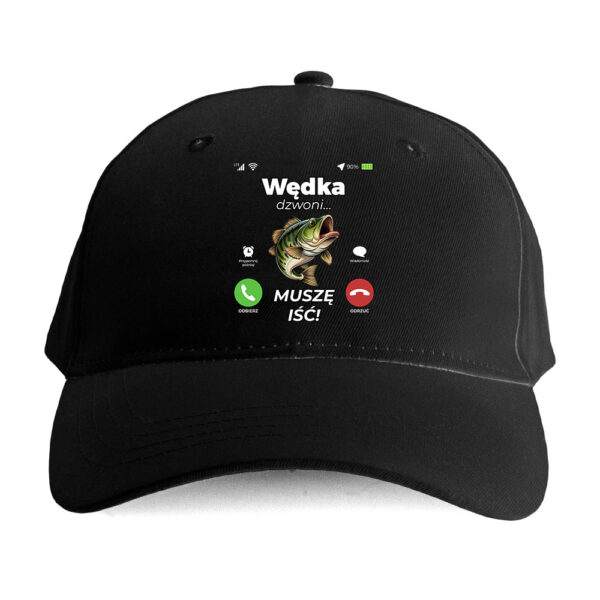 Śmieszna czapka wędkarska - wędka dzwoni