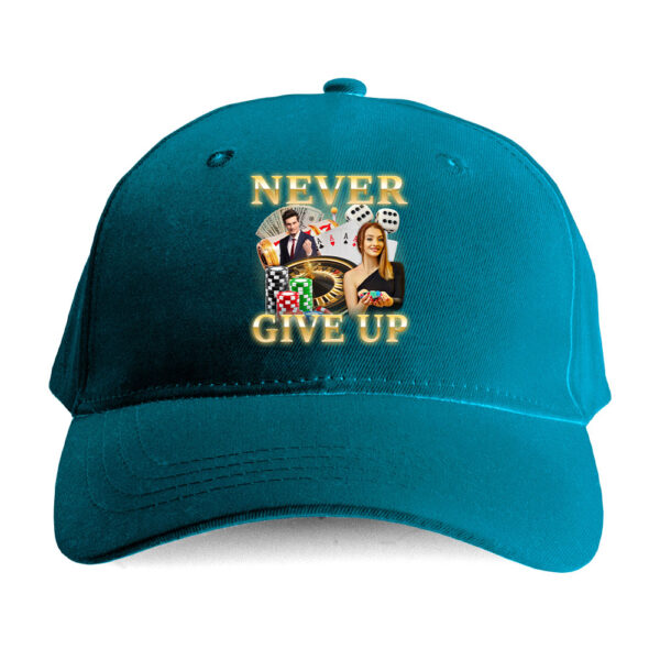 Czapka hobbystyczna dla hazardzisty - Never Give up - obrazek 2