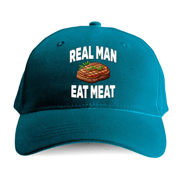 Czapka humor plus size - real man eat meat - obrazek 3