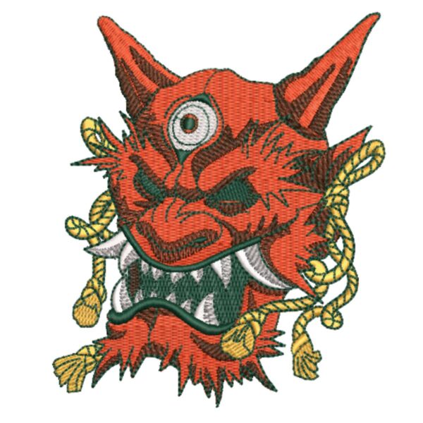 Bluza haftowana - japoński demon Oni - obrazek 2