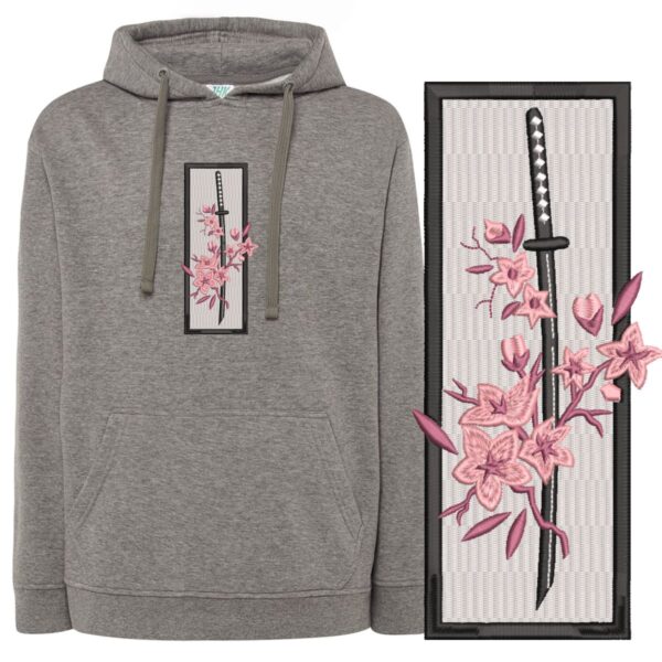 Bluza haftowana - Katana z kwiatami wiśni