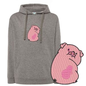 Bluza haftowana ze zwierzętami - świnka