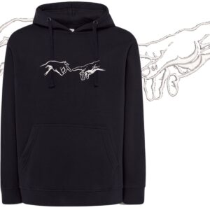 Bluza haftowana anime - stykające się palce