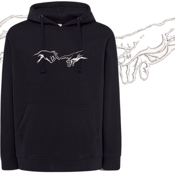 Bluza haftowana anime - stykające się palce