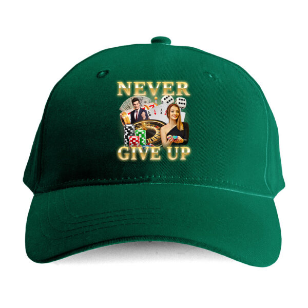 Czapka hobbystyczna dla hazardzisty - Never Give up - obrazek 3