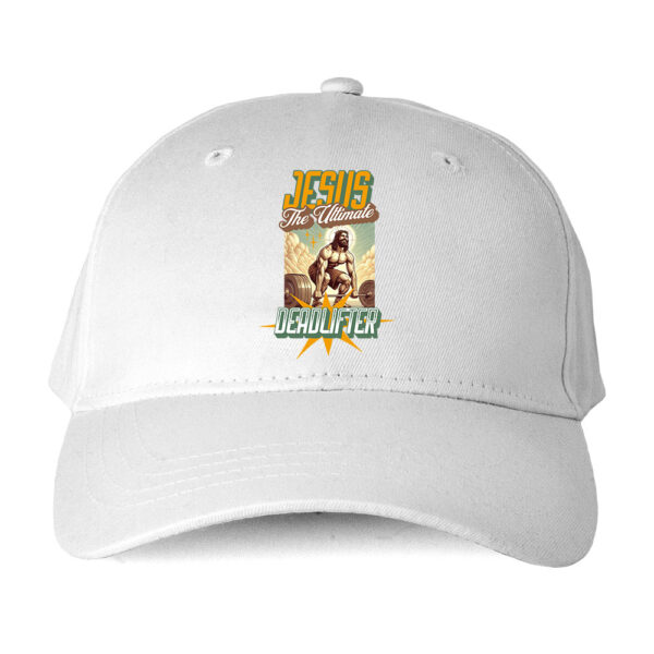 Czapka sportowa – Jesus the deadlifter - obrazek 4