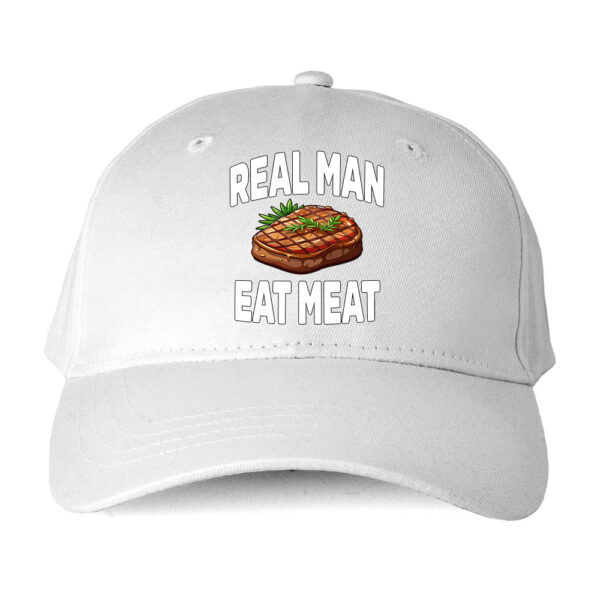 Czapka humor plus size - real man eat meat - obrazek 4