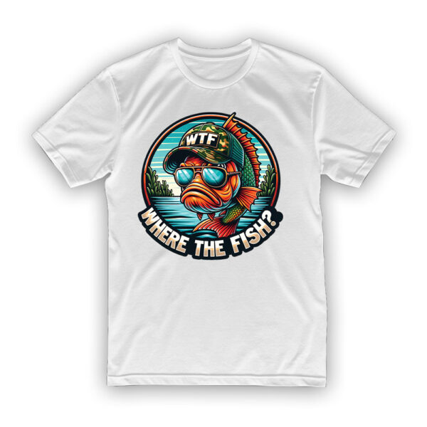 Koszulka dla wędkarza - Where the fish - obrazek 2