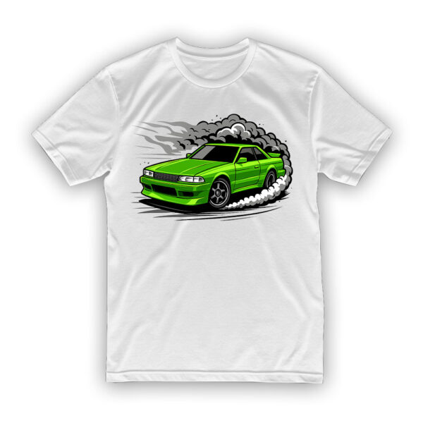 Koszulka Drift Car - Zielony samochód wyścigowy - obrazek 2