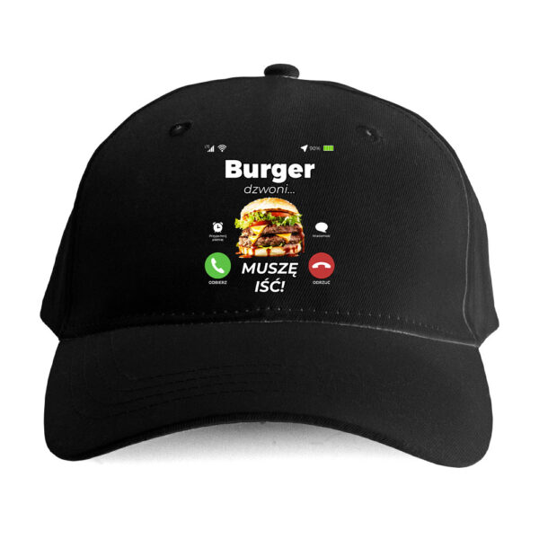 Czapka humor plus size - burger dzwoni
