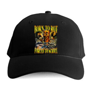 Czapka brainrot bekowa – Born to rot forced to scroll