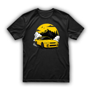 Koszulka Drift Car - JDM żółte