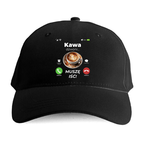 Czapka humor plus size - kawa dzwoni