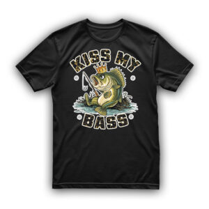 Koszulka dla wędkarza - Kiss my bass