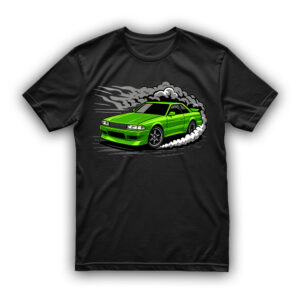 Koszulka Drift Car - Zielony samochód wyścigowy