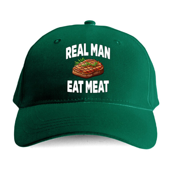 Czapka humor plus size - real man eat meat - obrazek 2