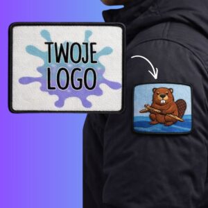 naszywka prostokatna z twoim logo nadrukiem