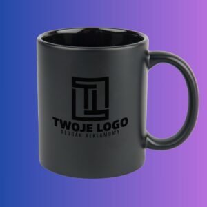 Kubek z Grawerowanym logo reklamą czarny - Kreator