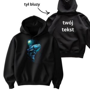 #1 Bluza z kapturem motyw rybny – tuńczyk