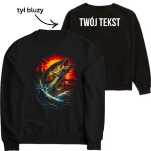 #12 Bluza bez kaptura prezent dla wędkarza – łosoś